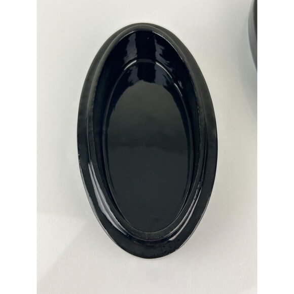 Vintage Green Teal Black Lacquer Oval Trinket Box Floral Pretty Home Decor Vanit - Picture 6 of 14